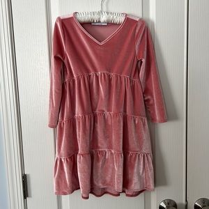 Old Navy Pink Velour LS Dress - Size XS (5)